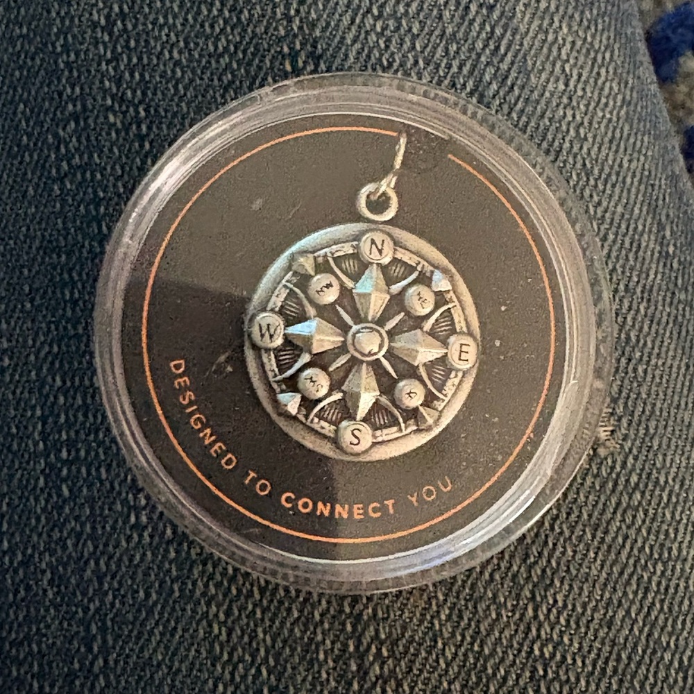 Alex and Ani Silver Compass Necklace